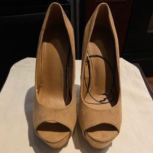 Brown suede 5 inch heels size US 6